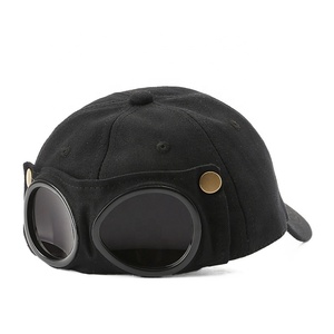 Personality Pilot <strong>Goggles</strong> Baseball Caps Glasses Design Snapback Cool Designer Caps High Quality Aviator Glasses Men Vintage Caps - Product Image 1