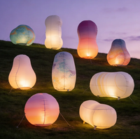 Ballon gonflable lumineux LED en forme de planète pour la décoration d'événements et de fêtes - Vente flash
