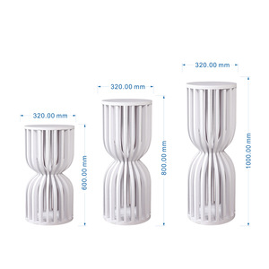 Support de Présentation en PVC Blanc pour Fleurs, Poteau de Présentation Traditionnel Portable Multi-Usages, Table à Gâteau pour Baby Shower, Mariage, Intérieur/Extérieur - Product Image 4