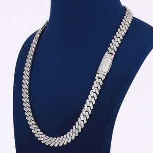 Collar de Joyería Fina de Plata de Ley 925 con Diamante Cultivado en Laboratorio, Cadena de Lujo para Hombre y Mujer, Estilo Moderno, Regalo de Boda - Product Image 5