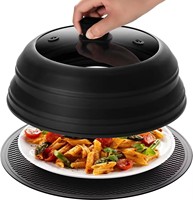 Couvre-aliments pliable en silicone pour micro-ondes, résistant à la chaleur, anti-éclaboussures pour la cuisine