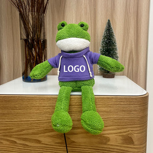 Muñeco de Peluche de Rana de Patas Largas, Adorable Muñeco de Peluche <span class=keywords><strong>para</strong></span> <span class=keywords><strong>Dormir</strong></span>, Manta <span class=keywords><strong>para</strong></span> <span class=keywords><strong>Bebés</strong></span>, Regalo de Peluche, Se Puede Personalizar con Logotipo - Product Image 3
