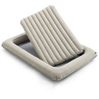 Lit de voyage gonflable portable toutes saisons léger pour tout-petits avec côtés de sécurité en PVC floqué pour le camping – Lits pour enfants
