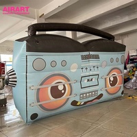 Grand ballon gonflable radio, accessoires de toile de fond de scène d'événement musical