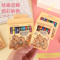 Crayons de peinture pour enfants Capybara, ensemble de 8/12 couleurs, sûrs, non toxiques, faciles à colorier, stylo de peinture pour bébé, graffiti