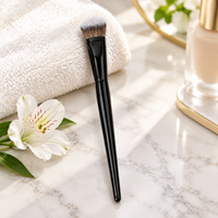 Pinceau de maquillage professionnel KB116 avec fibre de haute qualité de 0,07 mm, virole en aluminium épaissie et manche en bois de qualité supérieure