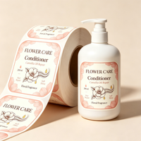 Étiquettes autocollantes en vinyle imperméables imprimées sur mesure, étiquettes adhésives privées pour flacons de cosmétiques et de shampooings