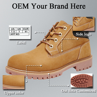 Bottes de sécurité pour hommes les plus vendues, de haute qualité, en cuir véritable, imperméables et durables, pour le travail en extérieur