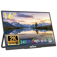 Monitor Portátil para Juegos Innoview de 16 Pulgadas, 240Hz, 2K QHD, con HDMI Tipo C para Consolas de Juegos PS5, Switch y Xbox