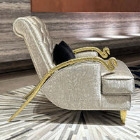 Ensemble de chaises chesterfield modulables en cuir naturel modernes de luxe chaises en tissu imprimé léopard au design de luxe