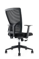 Chaise de bureau pivotante moderne à dossier en maille, chaise ergonomique pour personnel avec cadre blanc, maille rouge et coussin en tissu