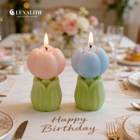 Lilin Aromaterapi Kedelai Buatan Tangan Grosir |   Lilin Mewah Bentuk Bunga Lilin Tulip dengan Aroma Kustom Tahan Lama