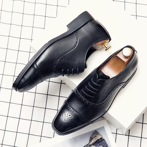 2026 High Quality Wooden Sole Solid Color Office Business Shoes Slip-on Casual Leather Loafers Classic Men's Dress Shoes - Product Image 3