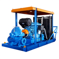 Pompa Irigasi Pertanian Kapasitas Tinggi Hisap Ganda Mesin Diesel Split untuk Pompa Air 11-30kw 30bar