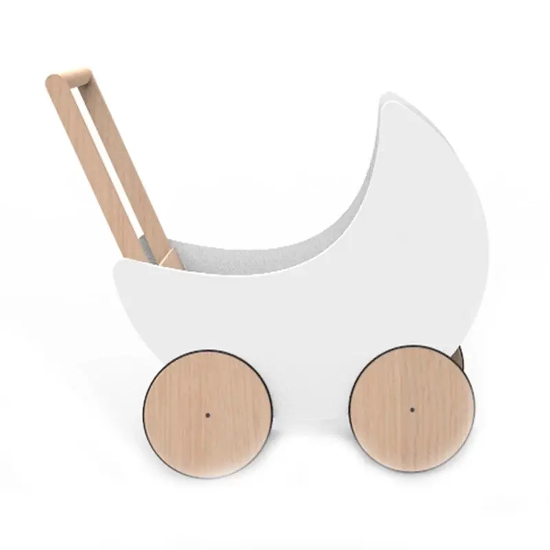 Carrinho de brinquedo, branco, cor, lua, educacional, carrinho de criança, brinquedo, multifuncional, de madeira