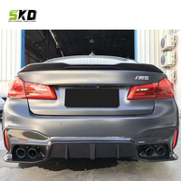 Aileron de pare-chocs arrière en fibre de carbone sèche pour BMW Série 5 G30 G38 M5 F90 DA Style Car Spoilers