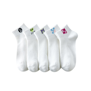 Breathable Ankle Socks Women Spring Summer Thin Cotton Low Cut Casual White Sport Socks Sweat Absorbing Daily Use - Product Image 5