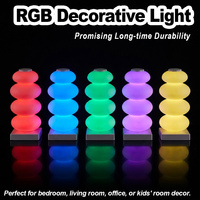 Lampu Meja Sentuh RGB LED USB Warna Cerah Dekorasi Ruangan Lampu Malam Sensor Sentuh Elegan Aksesori Dekorasi Rumah Kantor Led USB