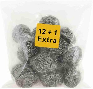 Lot de 6 boules à récurer multi-usages de 16g pour un nettoyage facile, éponge à récurer en acier inoxydable pour la cuisine - Product Image 4