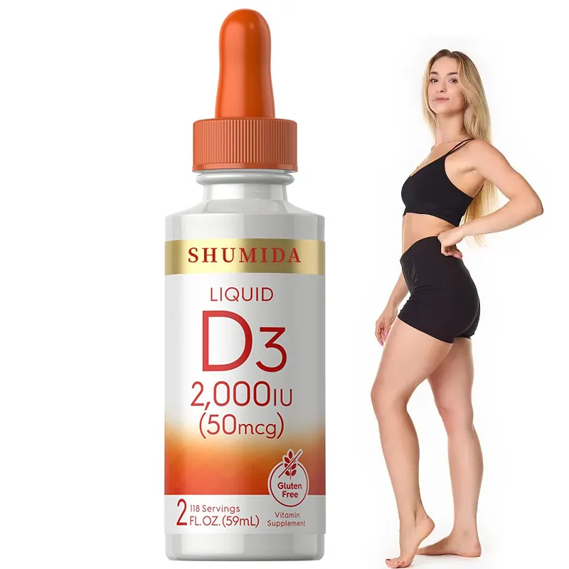 Benutzer definierte beste natürliche Qualität Vitamin D3 Flüssigkeits tropfen unterstützt die Gesundheit von Immun-, Atemwegs-, Herz-und Knochen