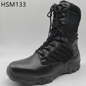 Botas de Combate ZYF, Elite Mission Training Multi, Disponibles en Negro/TAN, Resistentes a Desgarros, de Cuero de Gamuza Natural, Botas de Desierto HSM133 - Product Image 3