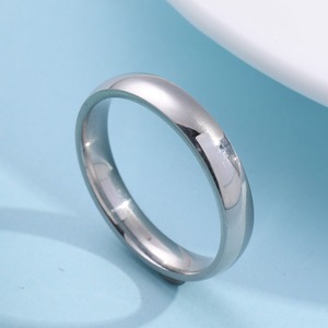 Nhẫn cưới cổ điển bằng thép không gỉ mạ vàng hồng 18K, 4/6MM, đánh bóng cao, dành cho nam và nữ - Product Image 4
