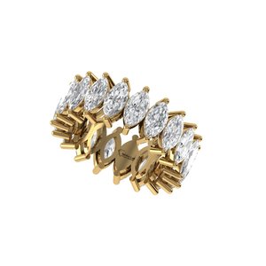 Excellente bague en diamant de laboratoire taille marquise, argent 925, or 9kt, 14kt, 18kt, bagues en diamant pour femme, bague de fiançailles - Product Image 5
