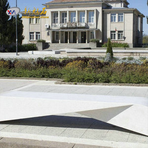 Nuevos Materiales de Construcción de Piedra, Banco de Hormigón GRC para Exteriores, Asientos para Parques y Jardines, Gris 19040010902 Xms001 - Product Image 2
