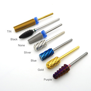 Đầu mài móng tay hình tròn an toàn màu tím Carbide 4XC 5XC, màu xanh dương, dụng cụ làm móng, loại bỏ bột và mài acrylic - Product Image 6