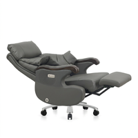 Fauteuil de massage électrique moderne USA, fauteuil de direction multifonctionnel en cuir véritable, inclinable et réglable en hauteur