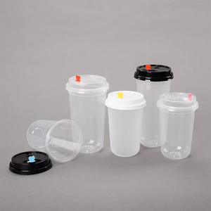 Bicchieri di Plastica Usa e Getta con Logo Personalizzato, Coperchio a U Trasparente, Bicchieri Opachi a Parete Singola <span class=keywords><strong>per</strong></span> Dessert, Caffè e Tè al <span class=keywords><strong>Latte</strong></span> - Product Image 5