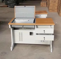 Bureau de professeur de salle de classe d'école Table de bureau d'ordinateur rabattable avec tiroirs Bureau d'ordinateur portable Bureau de directeur général