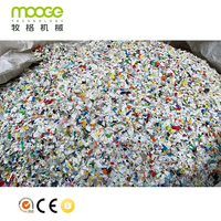Chaîne de recyclage à lavage à chaud pour déchets HDPE, PE, bouteilles de lait, PP, morceaux de plastique, seaux – Machine de broyage, concassage et lavage du plastique