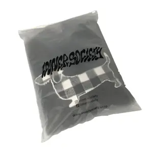 Groothandel Pe Matte Zelfsluitende Matte Plastic Verpakking Custom Cosmetische Tas Rits Tas Voor Kleding T-Shirt Ondergoed