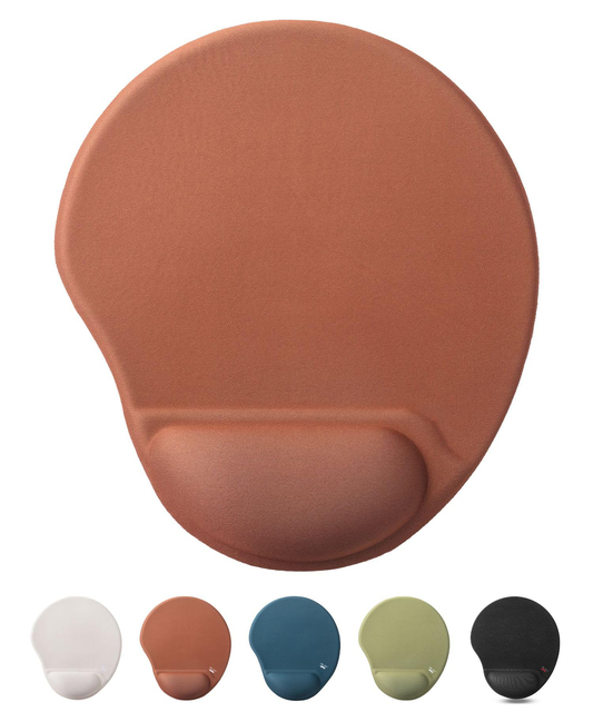 Keden 3D Brown Gaming Office Mouse Pad with Gel Wrist Support Smooth Non-Slip PU Base 245x225mm Multicolor Pain Relief in Stock