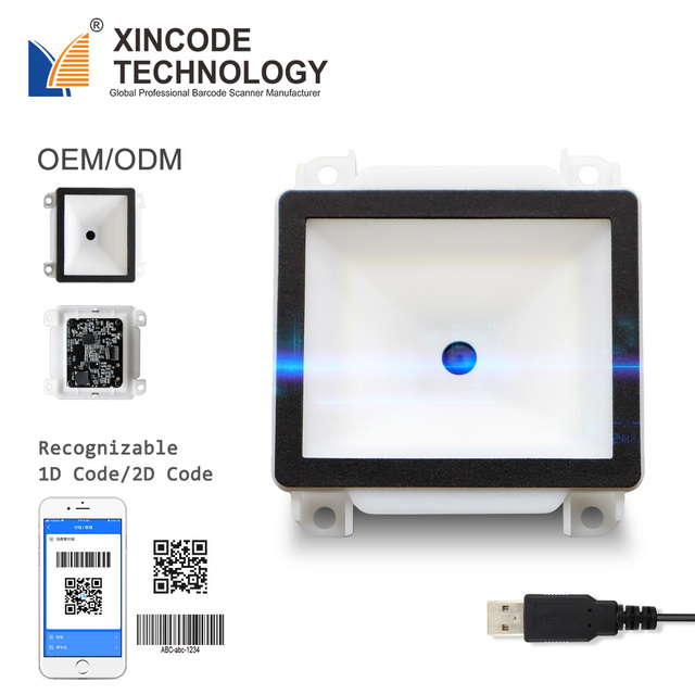 Xincode Fast Reading Qr Code Scanner Module Embedded Wall Mounted 1D 2D Barcode Scanner for Parking Payment Machine