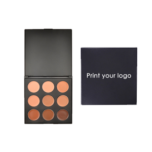 <span class=keywords><strong>Palette</strong></span> correcteur personnalisé de maquillage de 9 couleurs <span class=keywords><strong>Palette</strong></span> correcteur de crème pour le visage végétalien de marque privée - Product Image 1