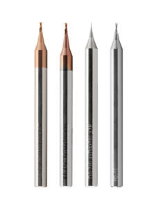 60 डिग्री सूक्ष्म व्यास टंगस्टन स्टील मिलिंग कटर D0.2-0.9 छोटे व्यास फ्लैट और नैनो कोटिंग 2 बांसुरी के साथ बॉल एंड मिल - Product Image 1
