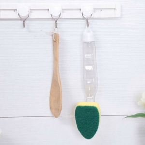 <b>Dish</b> Washing Sponge Handle <b>Dish</b> <b>Wand</b> Refill Pack Kitchen Non Scratch Sink Scrubber PP Head Soap Dispenser Eco-Friendly Steel - Product Image 2