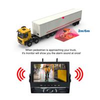 Caméra de tableau de bord numérique haute définition avec vision nocturne IP69 BSD 2CH pour camion, chariot élévateur, WiFi sans fil, écran 7 pouces