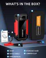 SHARMEAL OEM&ODM Démarreur de Batterie de Voiture 6000mAh, Power Bank 12V Portable, Démarreur d'Urgence pour Voiture