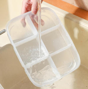 卸売4区画食品グレード気密容器コンパートメントシーリング玉ねぎ生姜ニンニク調理済み野菜ボックス - Product Image 3