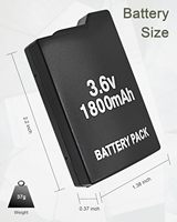 Baterai Pengganti Konsol Game PSP-110 1000/1001/PSP Fat Berkualitas Tinggi 3.6V 1800mAh Lithium Polymer
