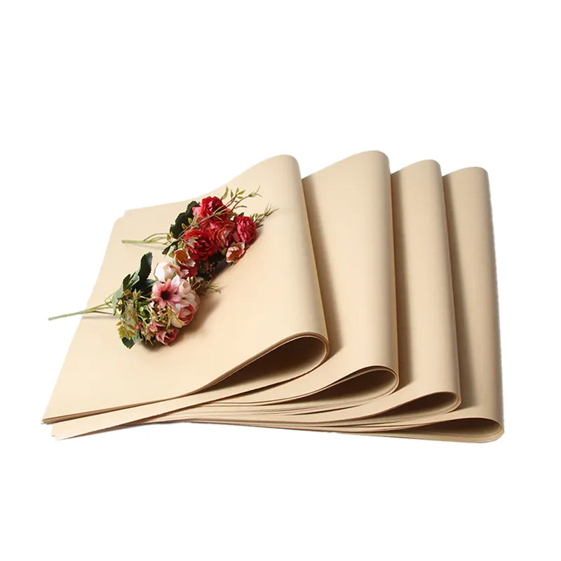 Kertas pembungkus cokelat kertas pembungkus cocok untuk hadiah Natal seni dan kerajinan persediaan buket bunga