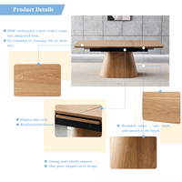 Table à manger rectangulaire extensible en MDF OKAY pour projets commerciaux et villas, 4 à 6 places, personnalisable – Meilleur ensemble de table à manger