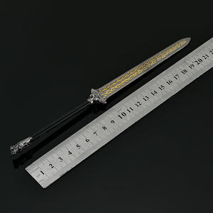 Réplica <span class=keywords><strong>de</strong></span> Arma <span class=keywords><strong>de</strong></span> Metal <span class=keywords><strong>de</strong></span> la Serie <span class=keywords><strong>de</strong></span> Televisión y Cine 'Asesinato del Novelista', Modelo <span class=keywords><strong>de</strong></span> Espada Jiutian <span class=keywords><strong>de</strong></span> 22 cm, Juguete Artesanal - Product Image 5