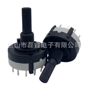Interrupteur à bande scellé entièrement en plastique Rs26, 1 pôle, 12 positions, potentiomètre réglable pour le changement de positions - Product Image 1