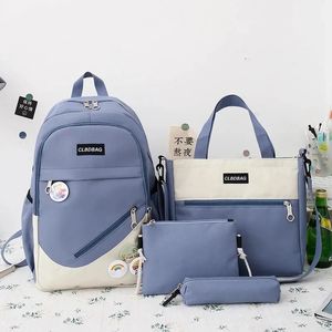 I-0183 Nouveau Sac à <span class=keywords><strong>Dos</strong></span> Scolaire et de Voyage Décontracté pour Femme, Ensemble de 4 Pièces avec Sac Fourre-tout et Trousse de Maquillage, Sac à <span class=keywords><strong>Dos</strong></span> Scolaire pour Filles - Product Image 2