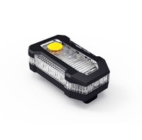 Feu de signalisation routière LED IP67 avec flash rouge et bleu, batterie Li-ion blanche et noire pour équipement de protection individuelle, lampe d'épaule