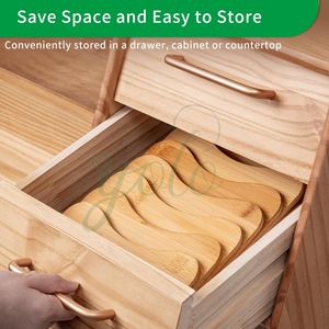 Estante para platos multifunción no plegable ajustable tipo suelo de bambú, organizador de cocina que ahorra espacio, soporte extensible, estante de almacenamiento - Product Image 4